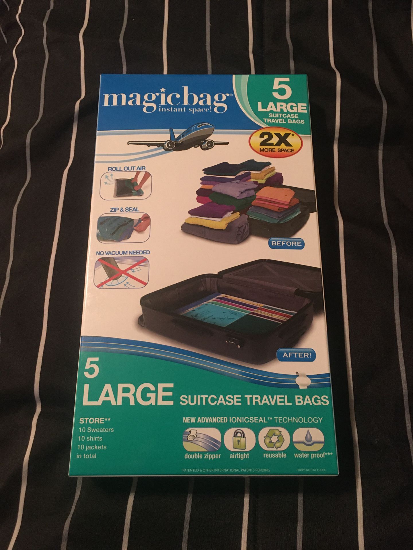 Storage space saving bags