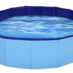 Hanmun Collapsible Kiddie Pool Hard Plastic Dog Pool - 32" Ball Pit for Kids Foldable Swimming Pool Tub Durable Pool for Puppy, Toddler Outdoor Water 