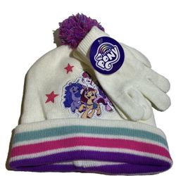 ABG Accessories My Little Pony Knit Hat & Gloves Set White Hasbro Beanie Toddler