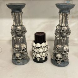 3 Halloween Candle Holders 