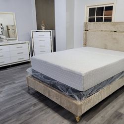 New 4pc Bedroom Set In Box Buy Now Pay Later $39 Down No Credit Needed
