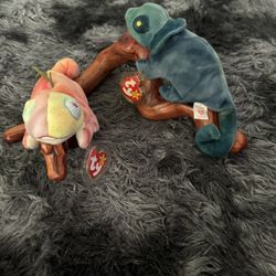 Ty Beanie Baby Collection 1997 Iggy Chameleon Set