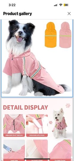 New Dog Pink Rain Jacket