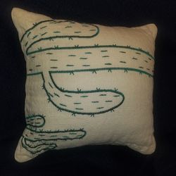 Decor Cactus Pillow - Desert Theme Canvas Modern NICE