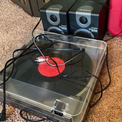 Record Player With Surround Speakers 
