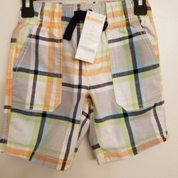 Boys Gymboree Plaid Pastel shorts, size 4 