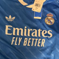 adidas Real Madrid 25/26 Long Sleeve Third Jersey Men's