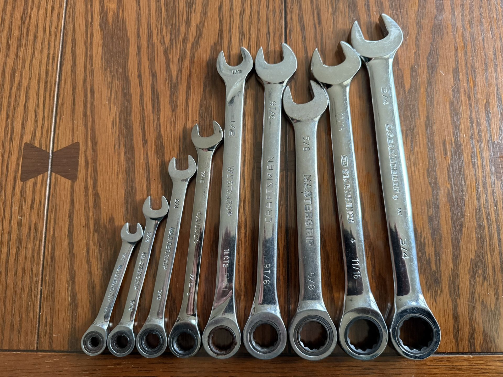 9 Piece SAE Ratcheting Wrench Set