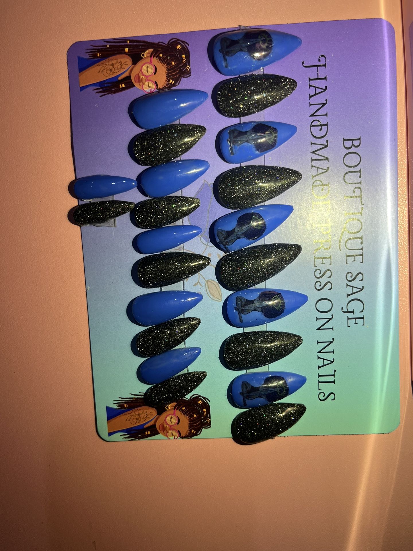 Afro Girl Press On Nails