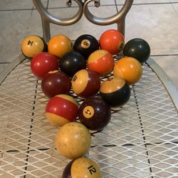 Vintage 1970 Balls Pool Billiards