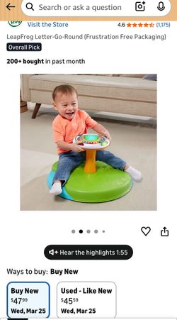Nearly new leapfrog toy