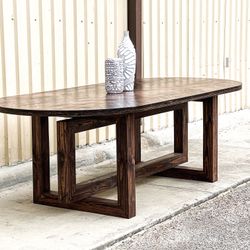 Custom Dining Table Farmhouse Country French Modern Rustic Solid Wood Set Restoration Hardware Insp Bench Hand Built Round Oval Counter Breakfast  