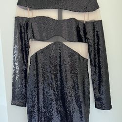 Black sequins dress