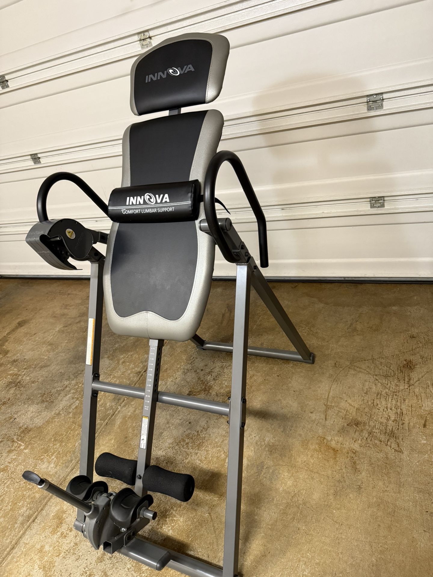 Innova Inversion Table with Adjustable Headrest, Reversible Ankle Holders, and 300 lb Weight Capacity 