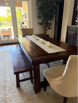 Pottery Barn Benchwright Complete 9 piece dining set