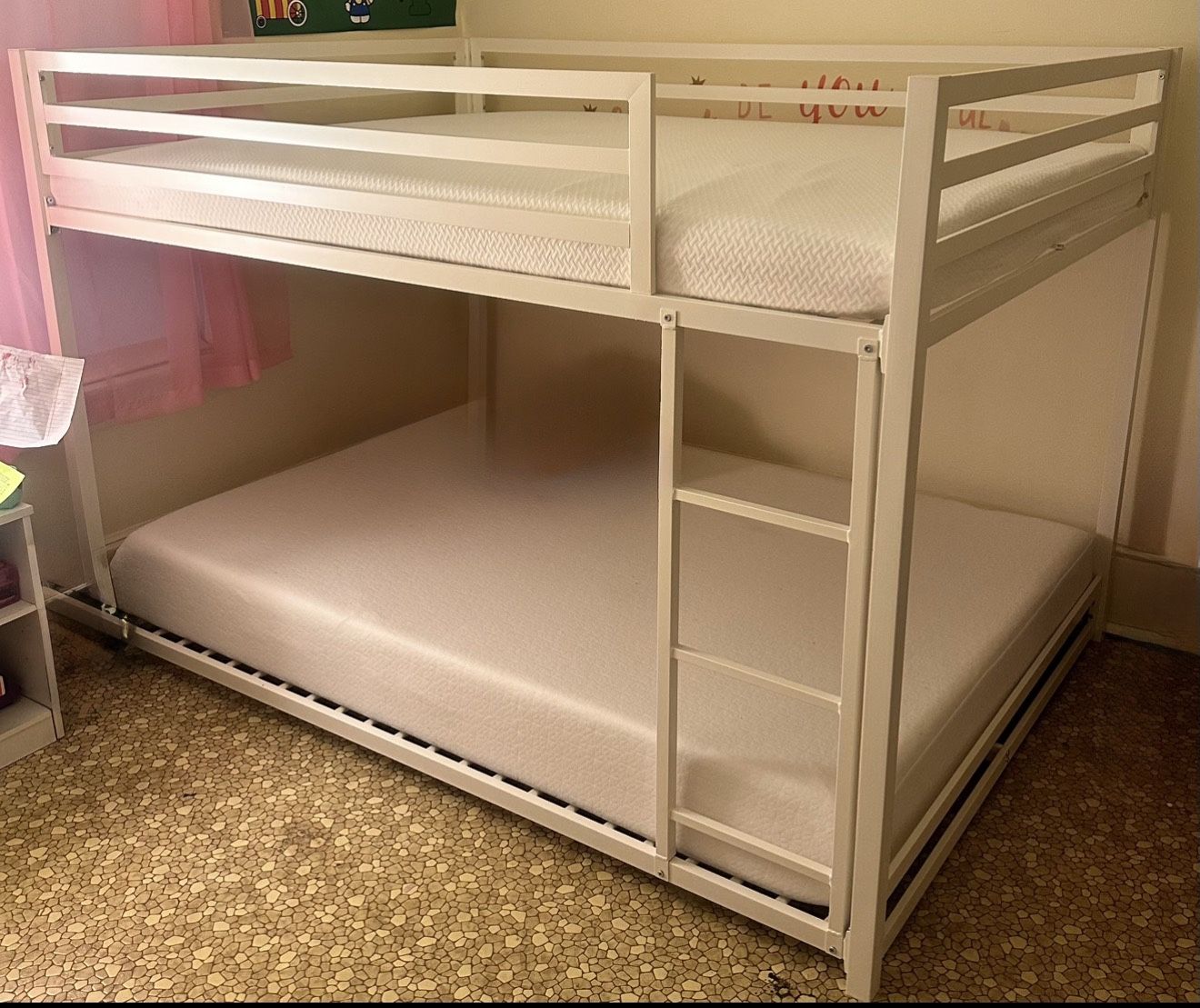 White Metal Frame Bunk Bed 