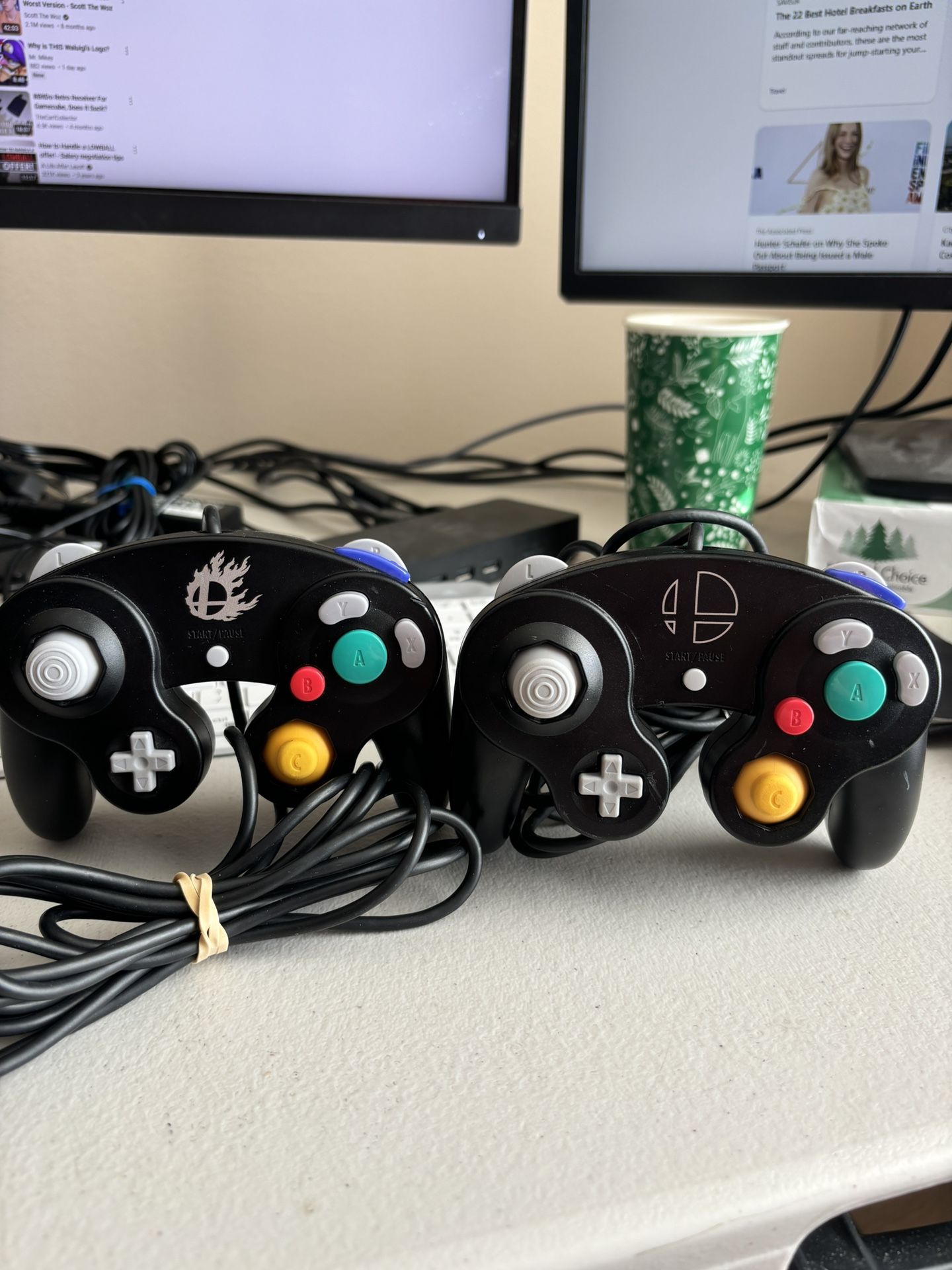 Super Smash Bros Black Official GameCube Controller Nintendo $40-50 each
