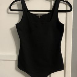 (Size Small) Square Neck Thong Bodysuit