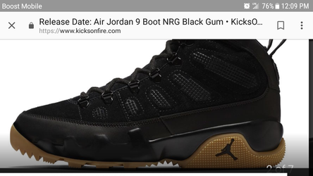 Jordan 9 boot