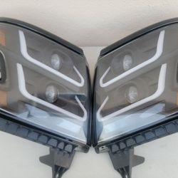 15-20 Chevrolet Suburban Tahoe LED DRL Projector Headlights Luces Calaveras Micas Faros Focos Faroles Chevy Headlamps 