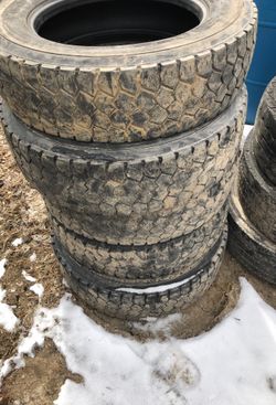 Goodyear 225/70r19.5 tires 50% tread
