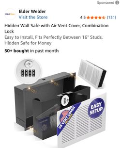 WELDER hidden wall safe with air vent/combination lock