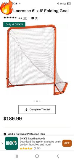 Lacrosse metal folding goal. 6x6