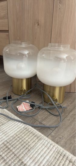 2 Small Gold Lamps