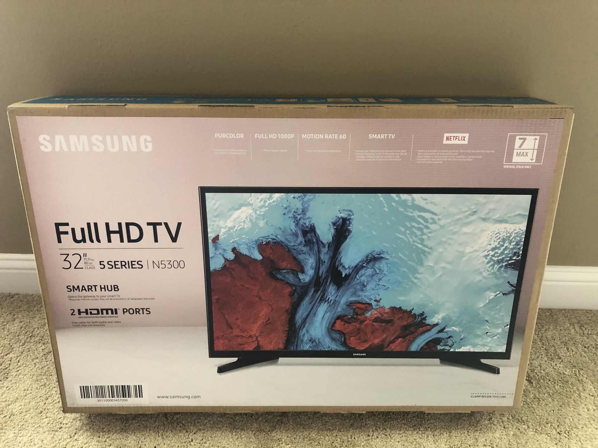 Samsung 32” NU5300 IN BOX Smart HDTV