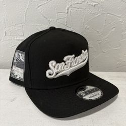 MLB New Era San Francisco Giants Black 2007 All Star Game Patch 9fifty A Frame SnapBack Hats 