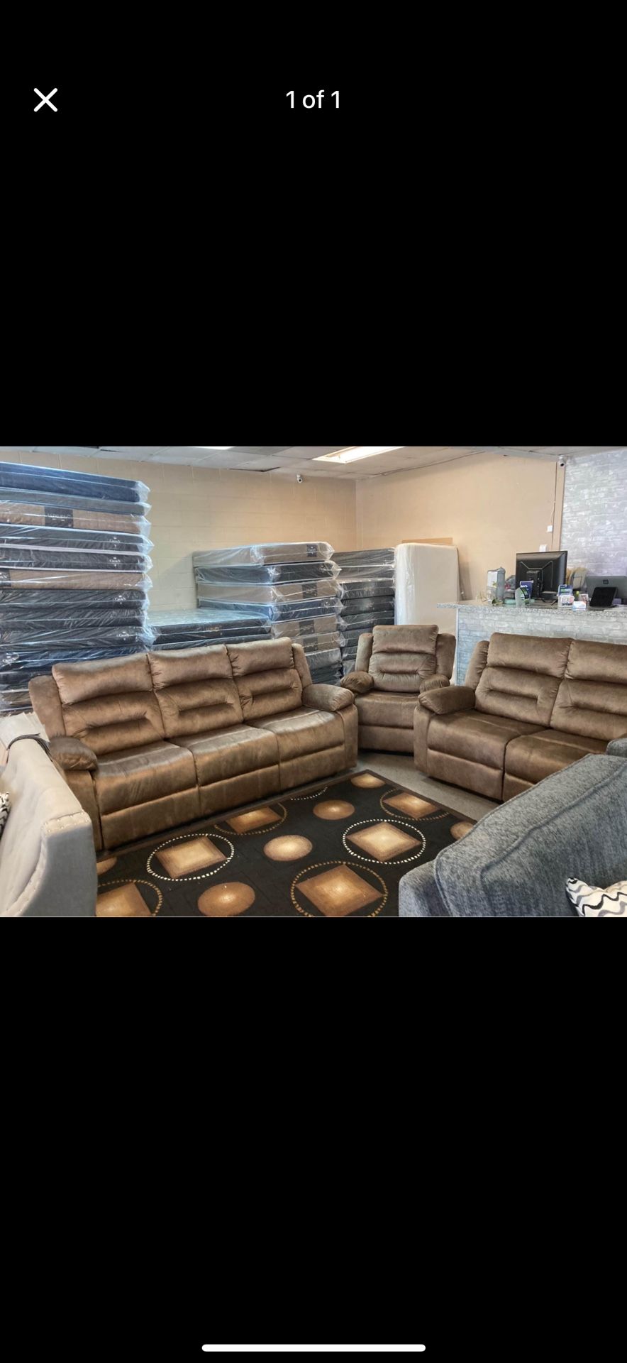 3 PIECE RECLINER SET SOFA LOVESEAT CHAIR