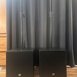 BMB SUB-15 Pro Pair of 15” Powered Subwoofers for DJ/Karaoke
