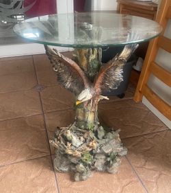 Flying Eagle Glass-Top Table