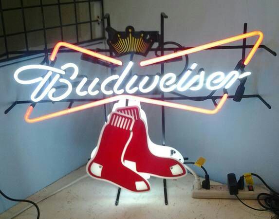 Very Nice Budweiser Boston Red Sox Neon Sign.