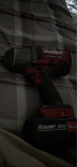Bauer 20V Brushless Impact Wrench with 5Ah Battery