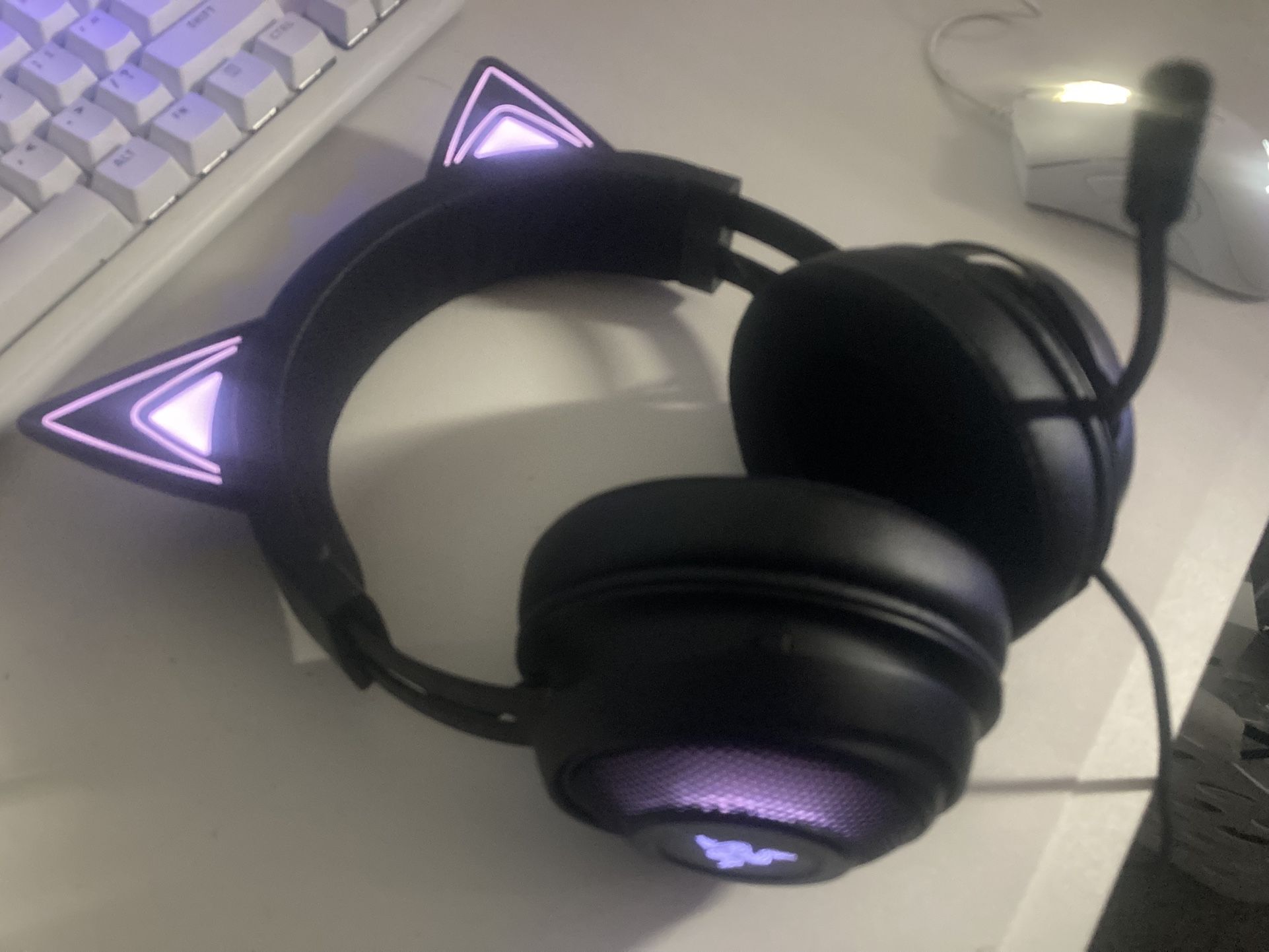 Black Razer Kraken Kitty Headset