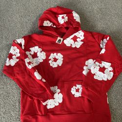 red xl denim tear hoodie 