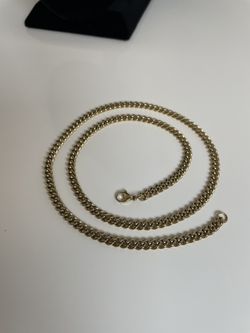 14K Gold Plated Cuban Link Necklace 