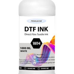 DTF White Ink 1000ML DTF Transfer Ink for PET Film, Premium Pigment Ink Refill for P600 P800 DX5 DX7 R1390 XP600 i3 5113 Printers, High Fluidi
