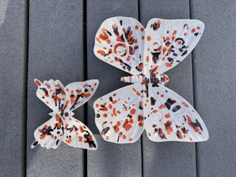 ***Reduced***Vintage*** Set Of Butterfly Trays / Platters / Dishes
