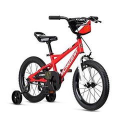Schwinn Koen & Elm BMX Style Toddler and Kids Bike, For Girls and Boys, 16-Inch Wheels, With Saddle Handle, Training Wheels, Chain Guard, and Number P