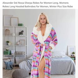 Alexsander. DEL. ROSSA. Sherpa   Robes For Women 