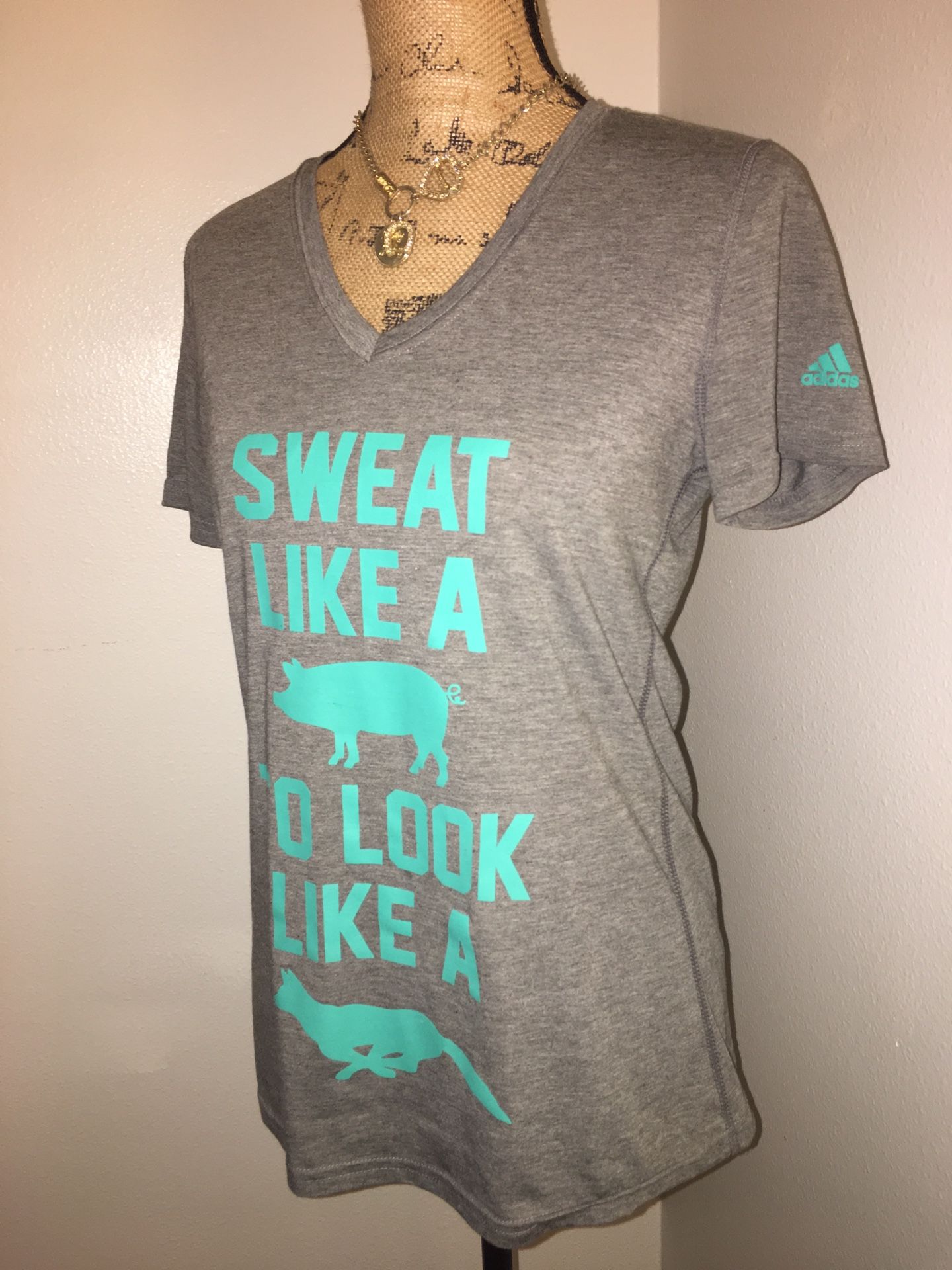 New Adidas Women’s “Sweat Like a Pig to Look Like a Fox” Top