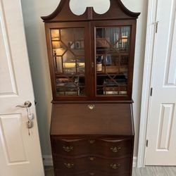 Antique Secretary Desk & Vintage Regency Chair – Matching Set