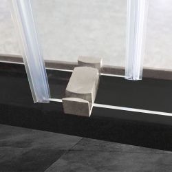 Frameless Sliding Glass Shower Doors 60 Width x 76Height with 3/8(10mm) Clear Tempered Glass, Brushed Nickel