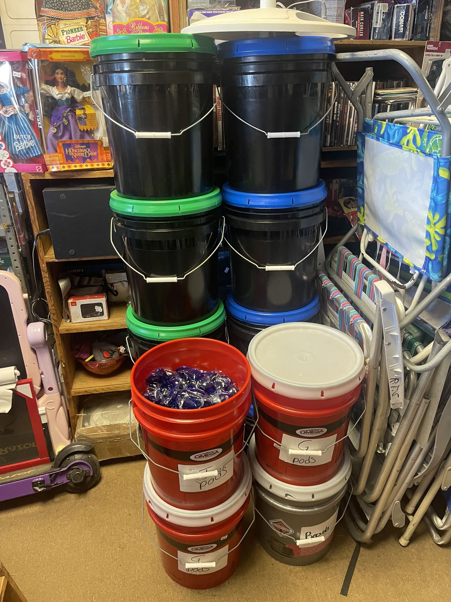 Toilet paper mega rolls 48pc box $40 laundry detergent 5 gallon buckets liquid $27 pods $60 beads $60 We have a large variety of stuff anything you lo