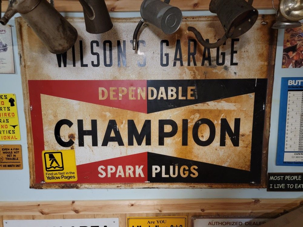 Vintage Champion Sign