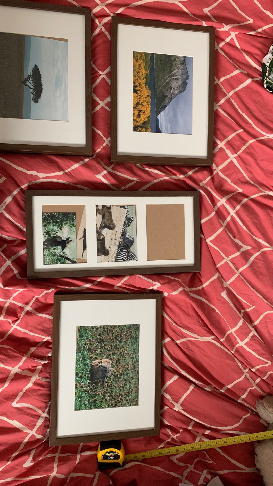 IKEA picture frames brown for gallery wall