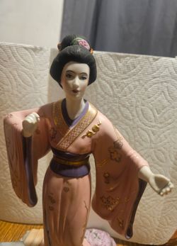 VTG 1989 FRANKLIN MINT YOSHIKO MANABU SAITO GEISHA PORCELINE  PRINCESS FIGURE 12" PRE-OWNED