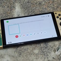 Nintendo Switch OLED Zelda edition switch system with cord memory card